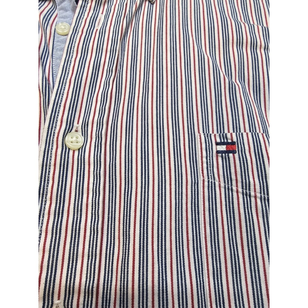 Tommy Hilfiger Mens XXL Button Down Shirt Classic Preppy Casual Y2K - Picture 2 of 5